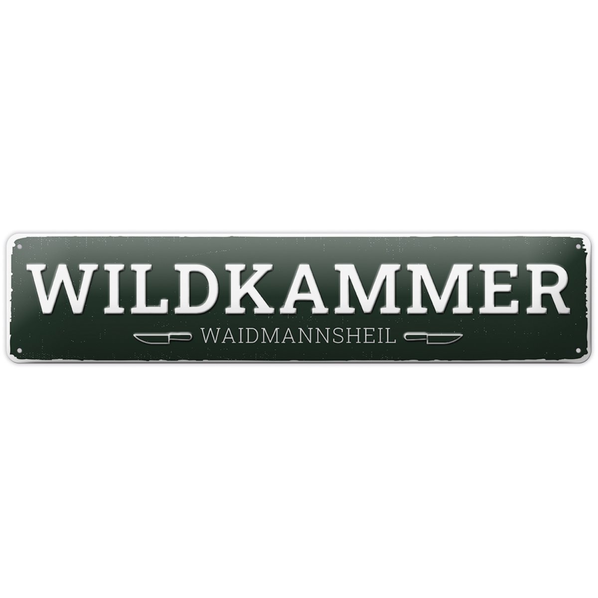 Wildkammer Schild aus Blech