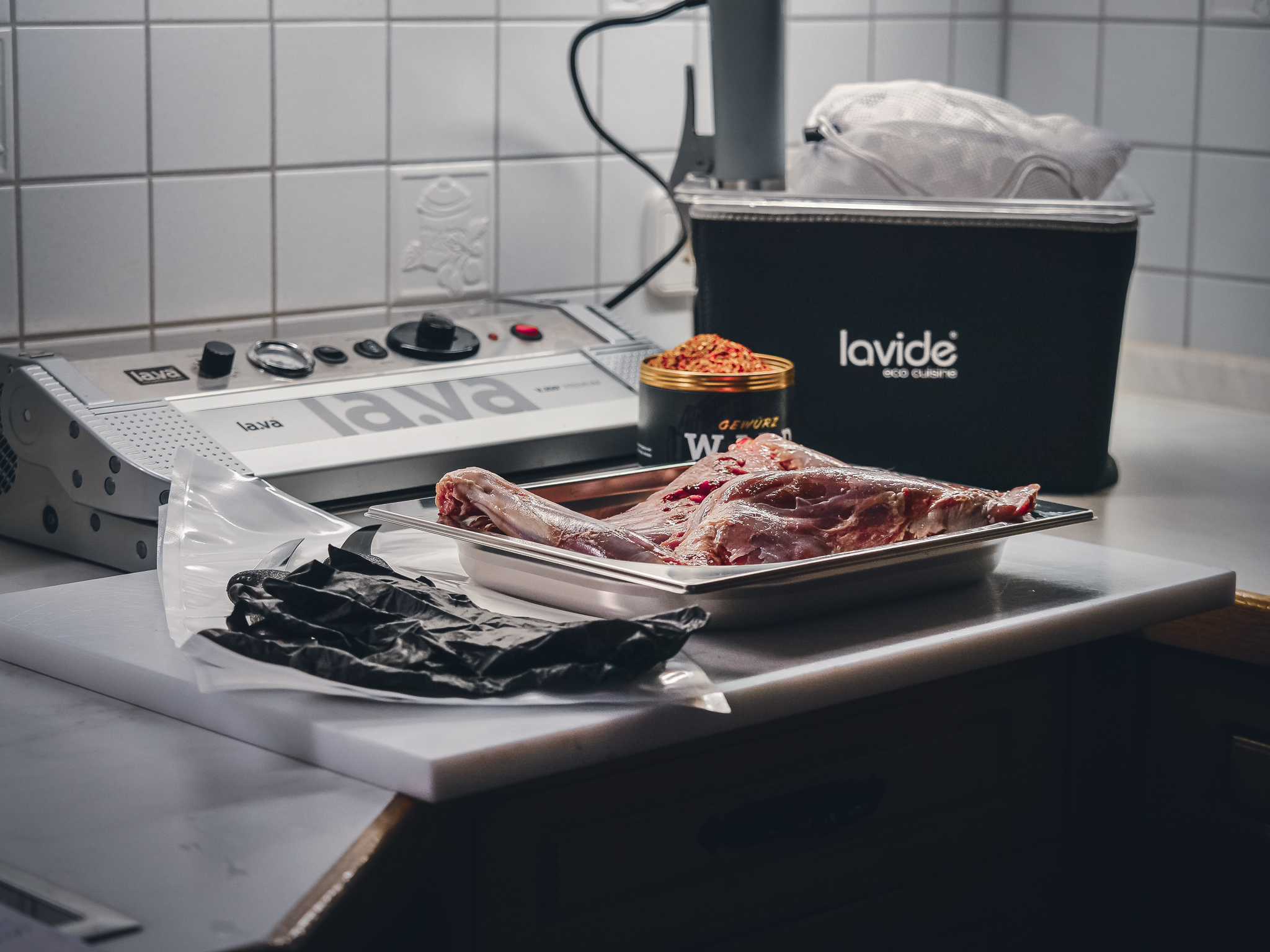Pulled Deer Burger mit dem Sous-Vide Set 