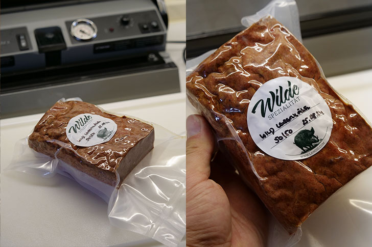 Wildleberkäse vakuumieren
